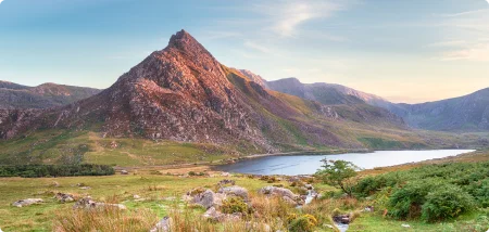 mountain lake in snowdonia national park