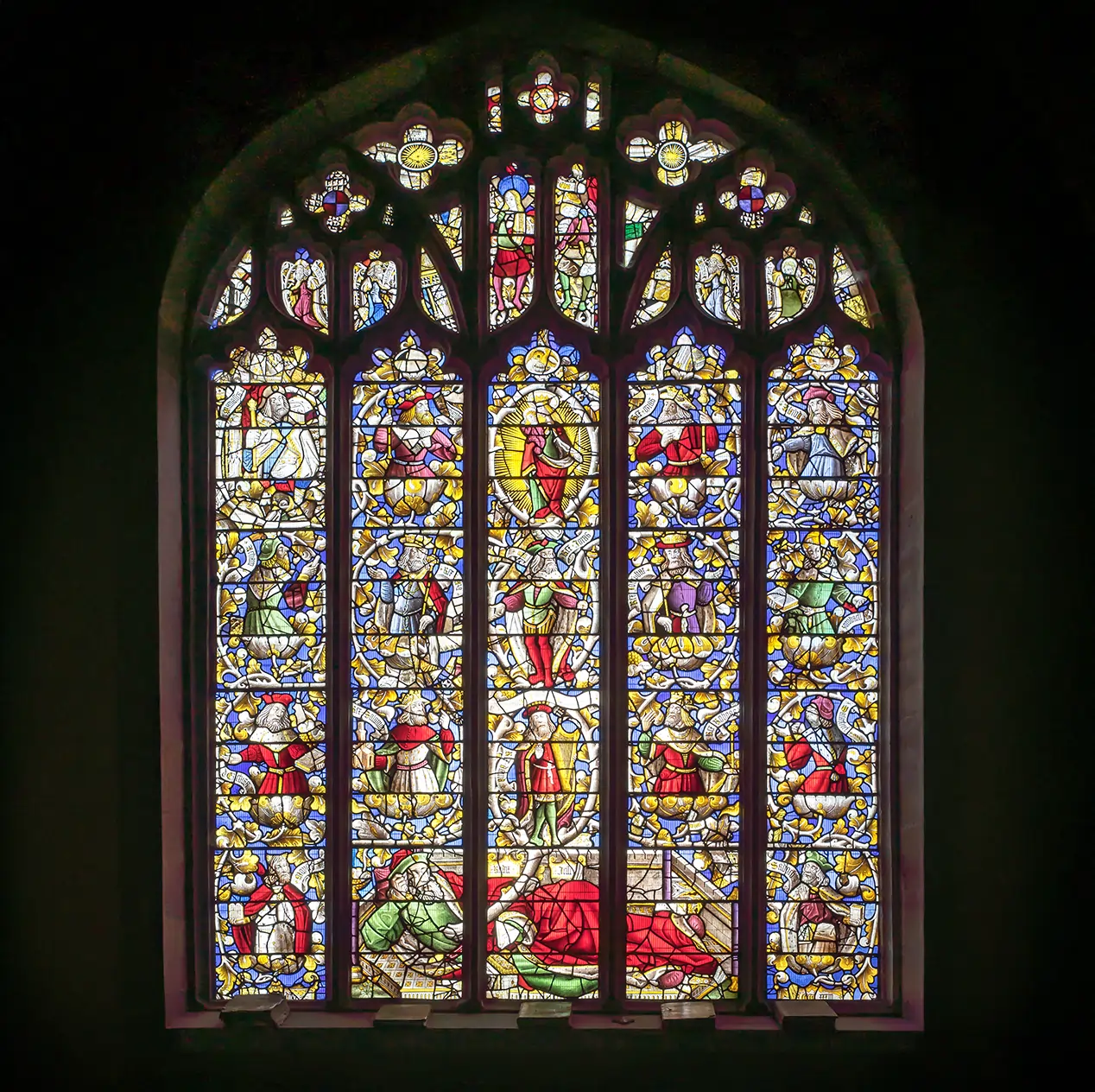 Stained glass at St Dyfnog’s Church